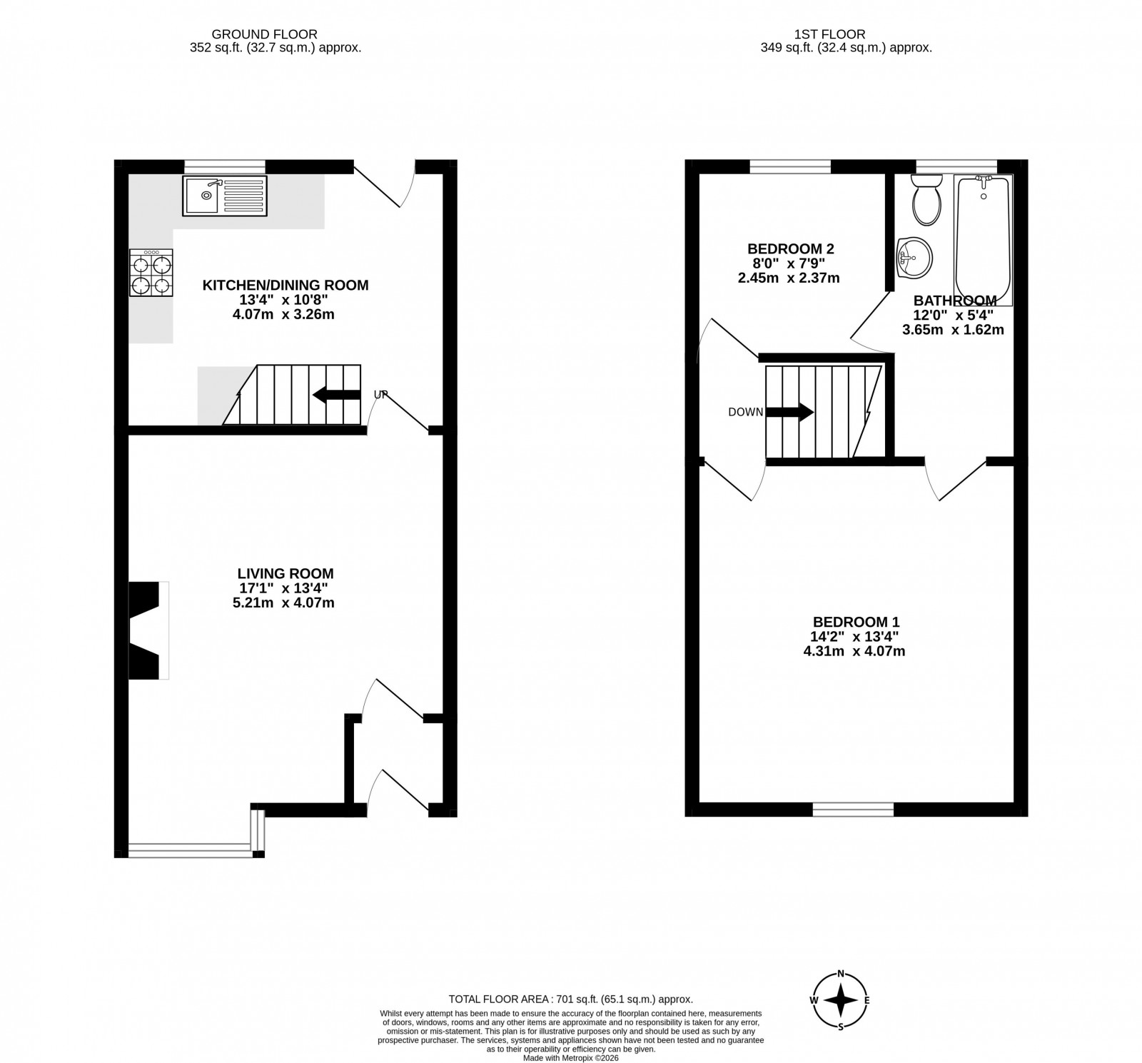Floorplan for Shevington Lane, Shevington, Wigan