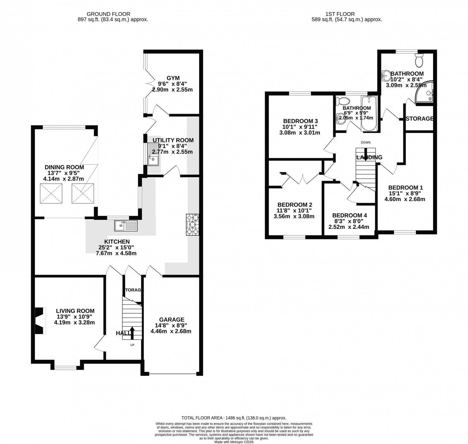 Floorplan for Foxglove Close, Standish, Wigan