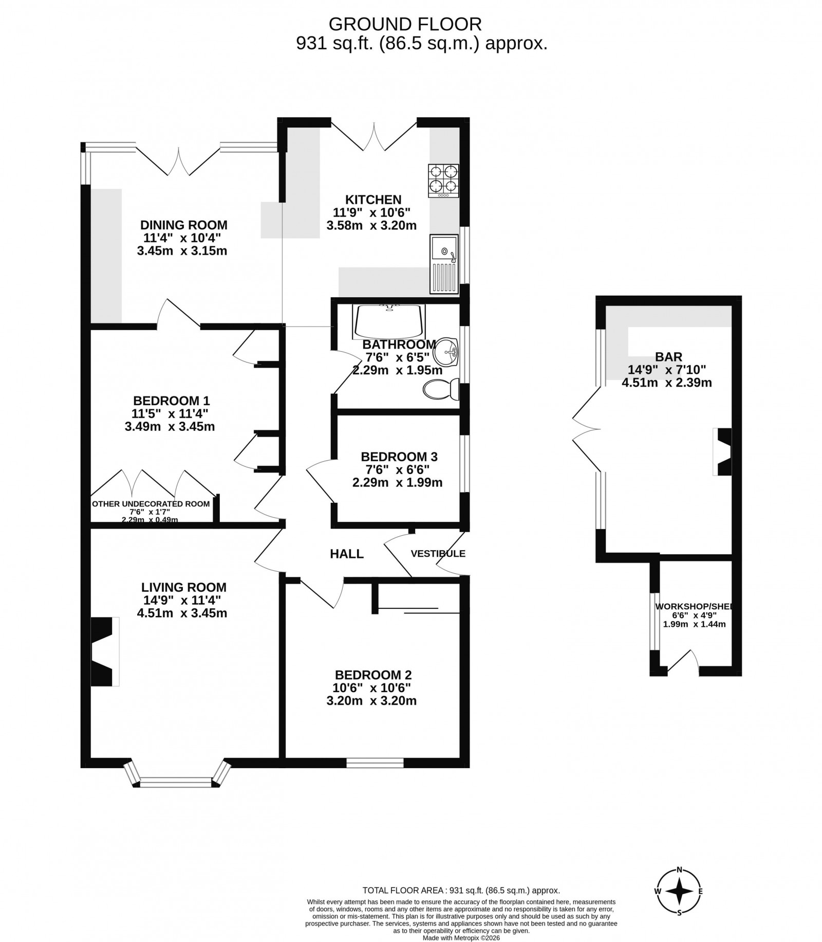 Floorplan for Ash Grove, Standish, Wigan