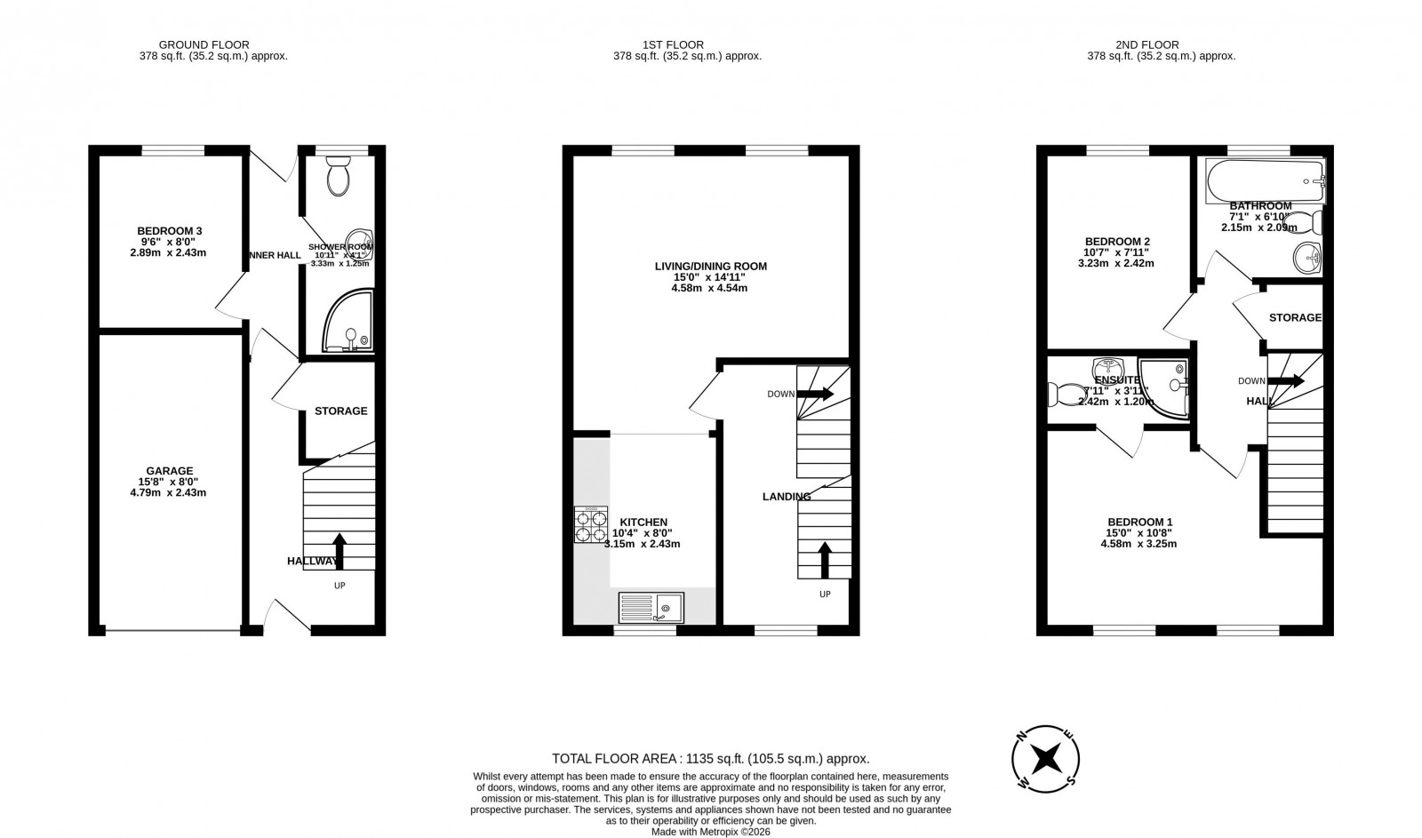 Floorplan for Alden Close, Standish